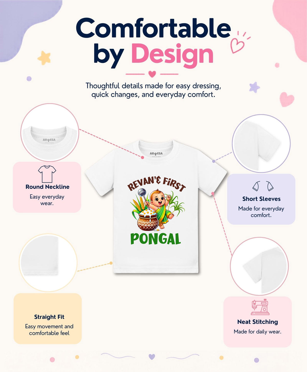 Yes | My First Pongal - T-shirt