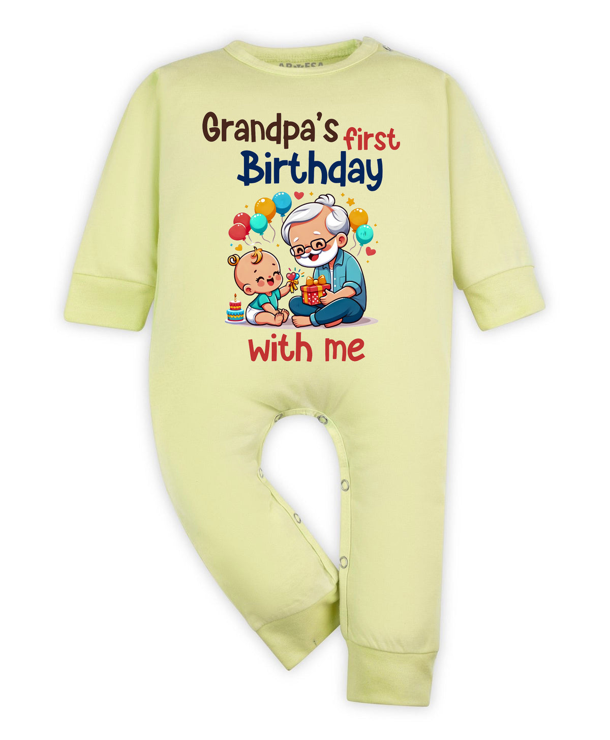 No | Grandpa's First Firthday With Me Family Birthday - Jumpsuit