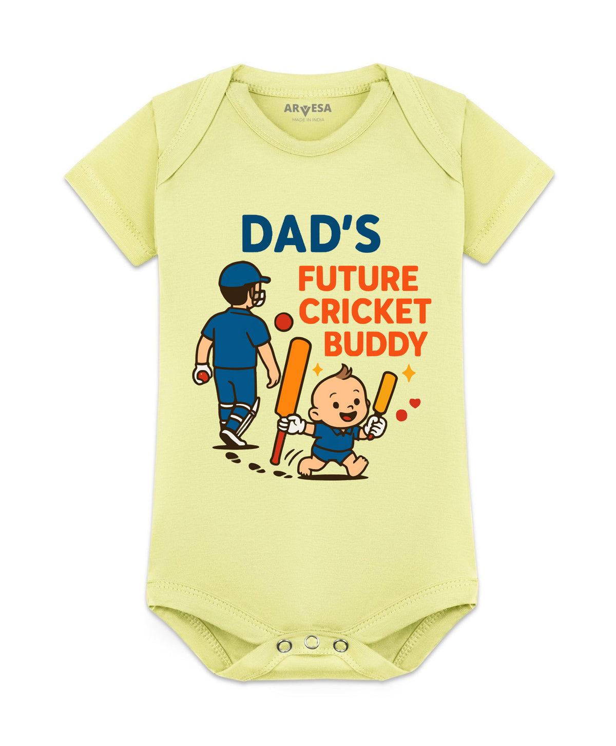No | Dad's Future Cricket Buddy - Romper