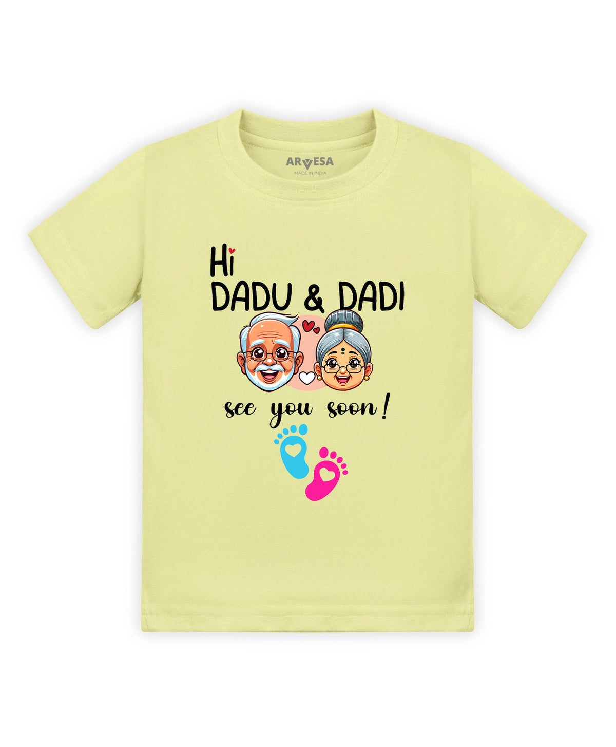Hi Dadu & Dadi See You Soon Pregnancy Announcement - T-shirt