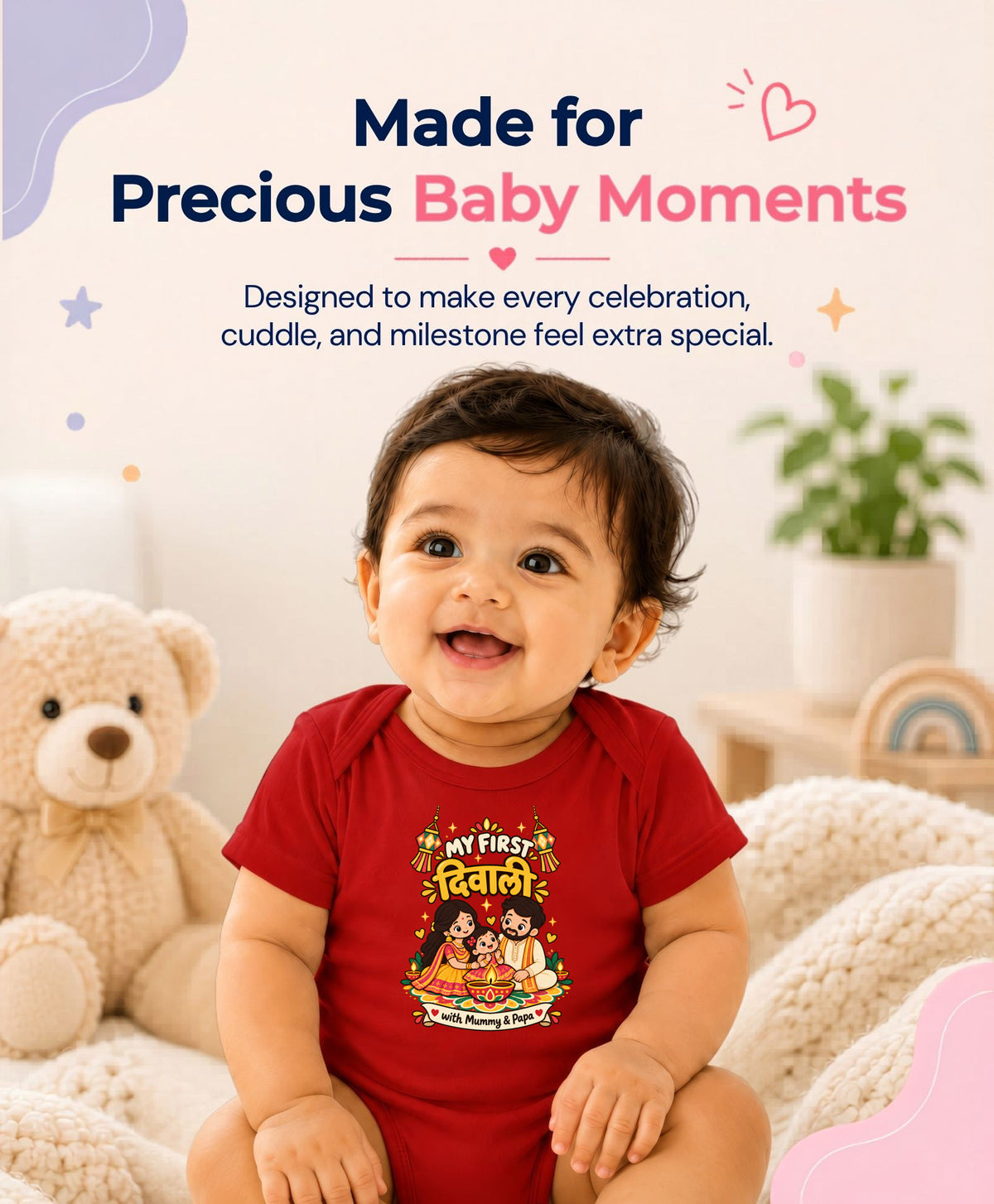 No | My First Diwali With Mummy & Papa - Romper