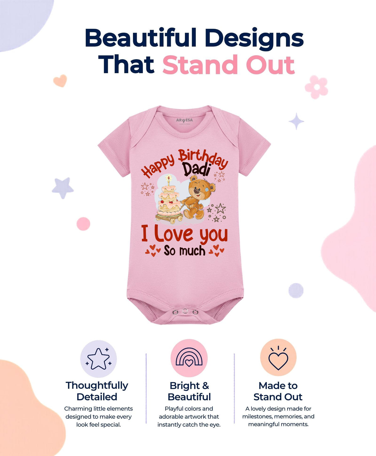 No | Happy Birthday Dadi Family Birthday - Romper