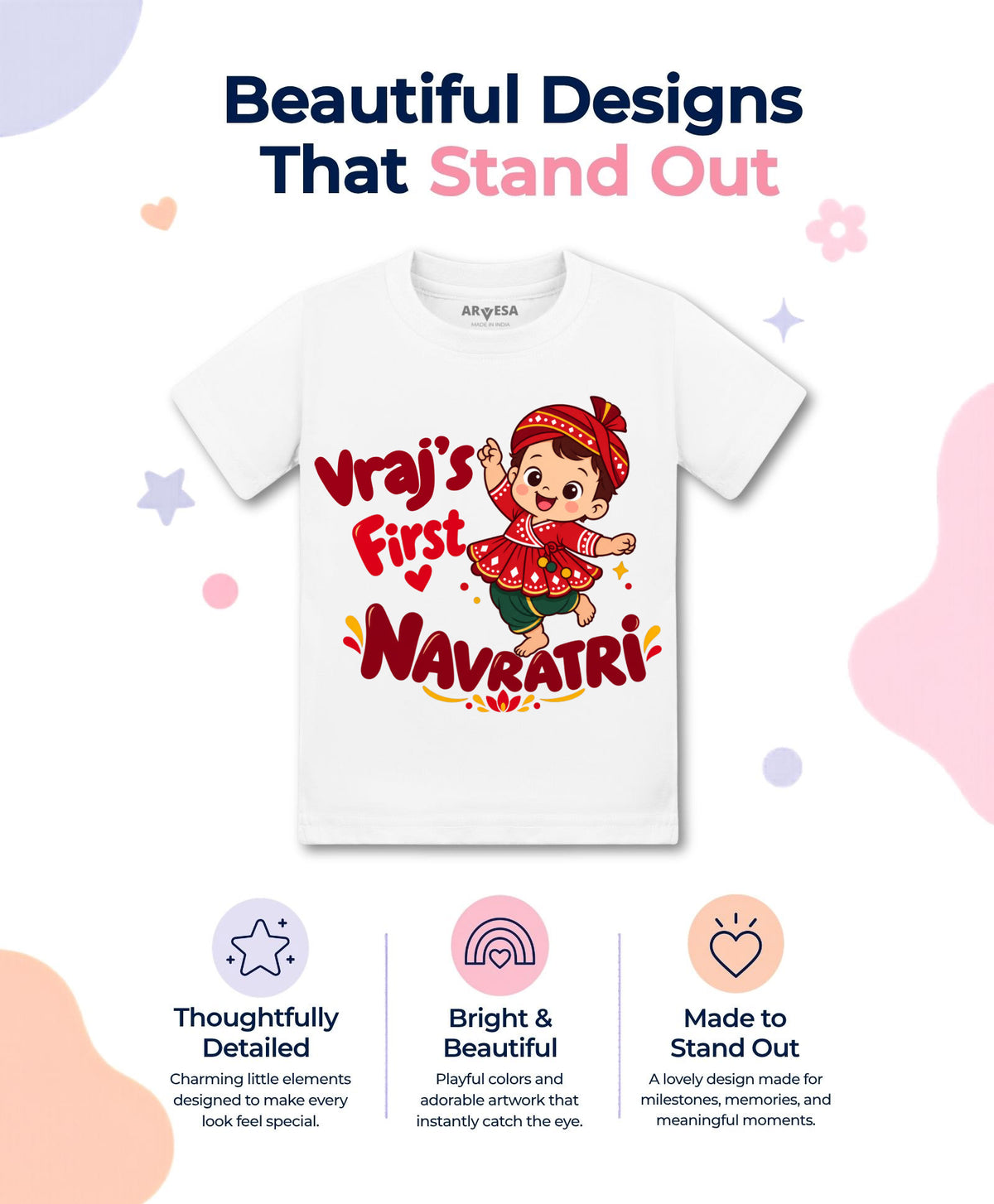 Yes | My First Navratri - T-shirt