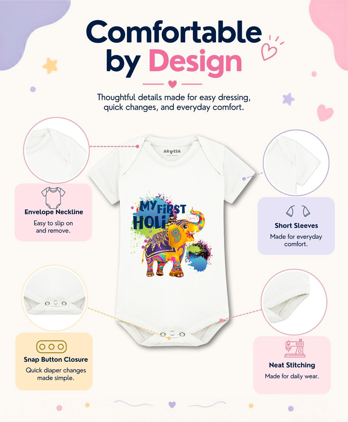 No | My First Holi - Romper