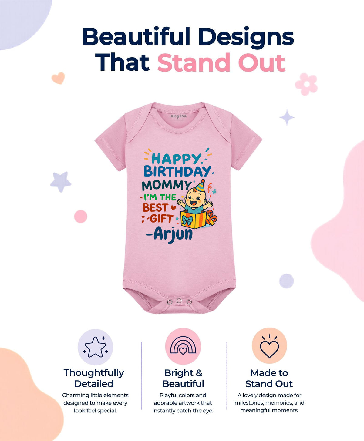 Yes | Happy Birthday Mommy I'm The Best Gift Mom Birthday - Romper
