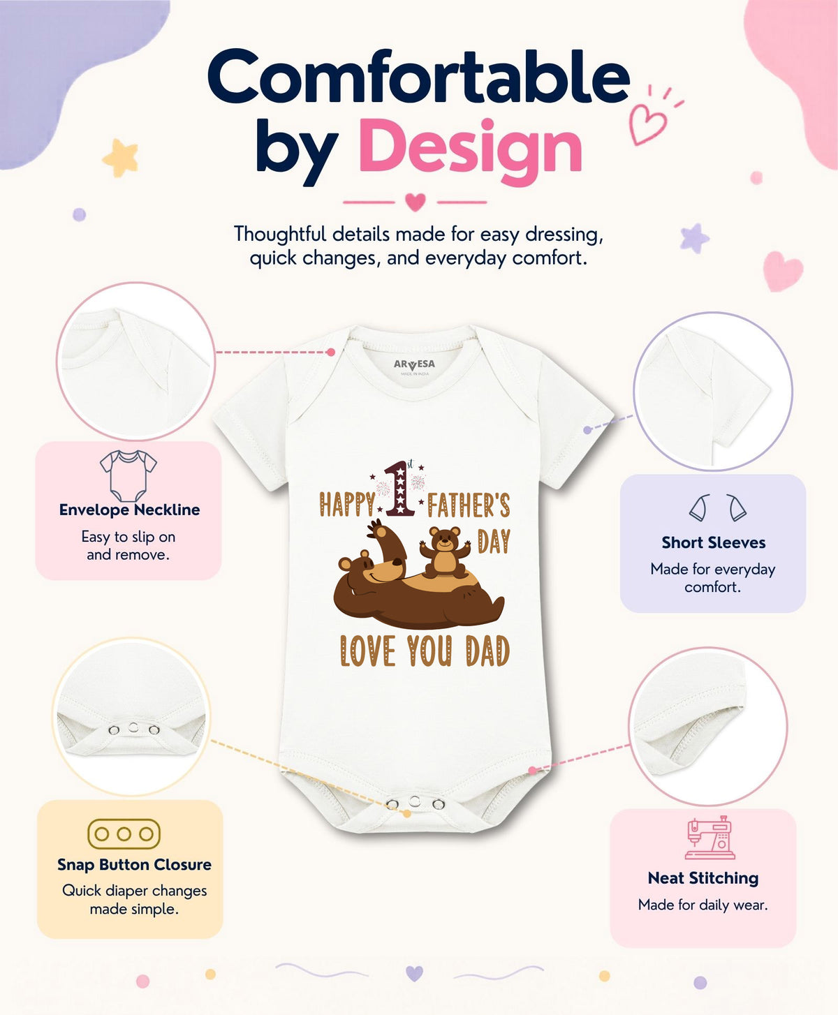 No | Happy Father Days - Romper