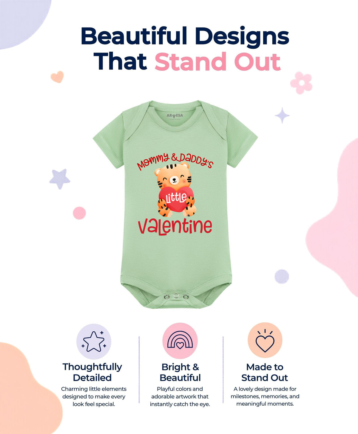 No | Mommy And Daddy Valentine - Romper