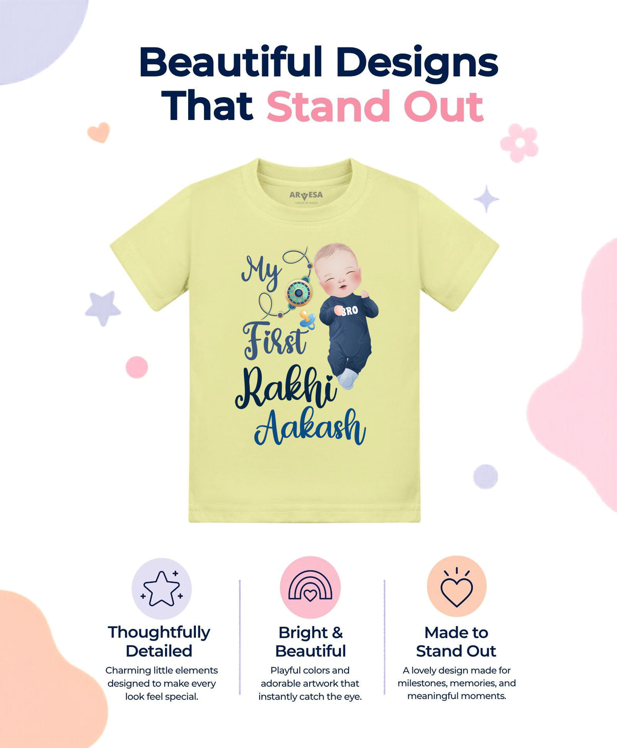 Yes | My First Rakhi - T-shirt