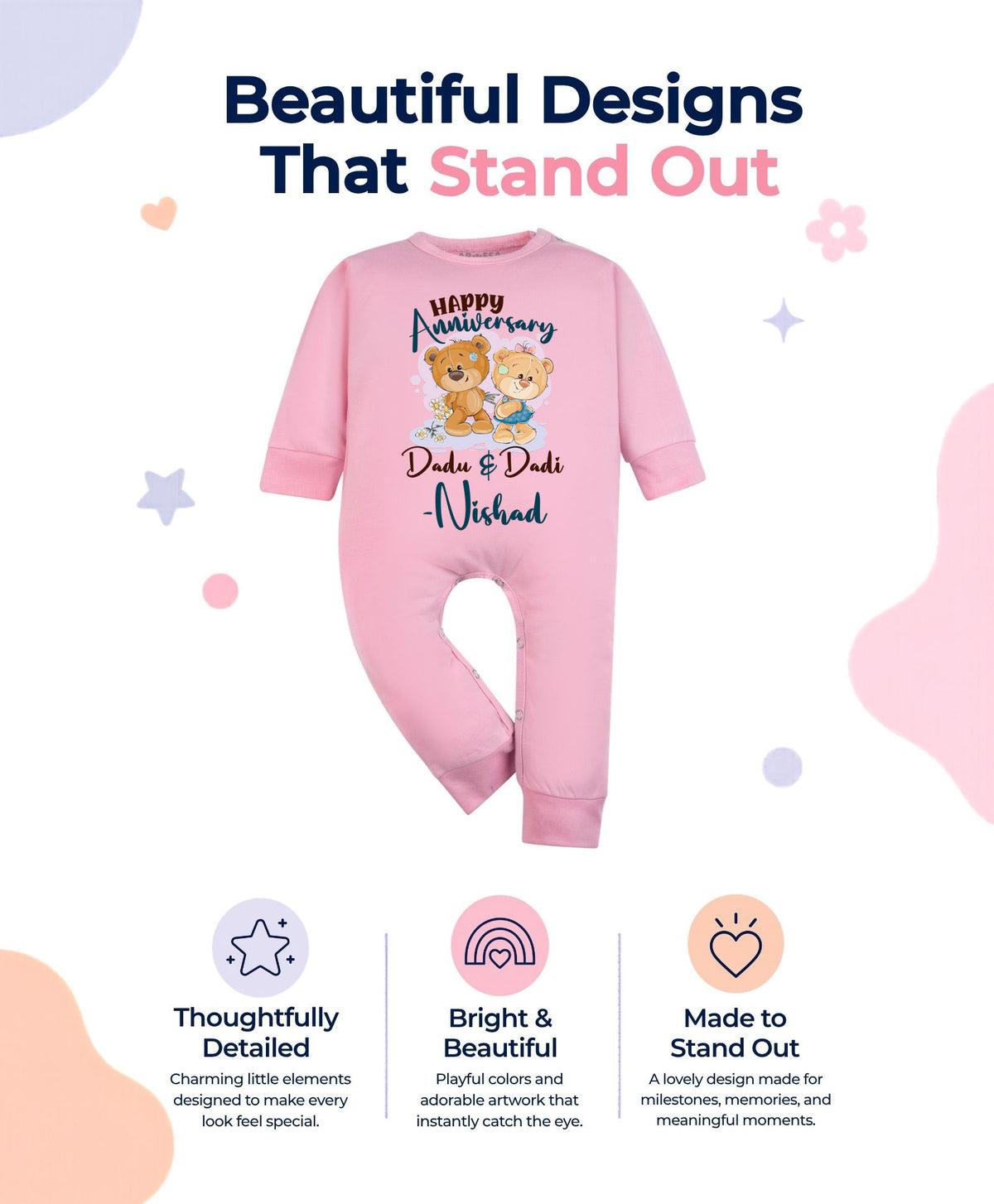 Yes | Happy Anniversay Dadu & Dadi Family Anniversary - Jumpsuit