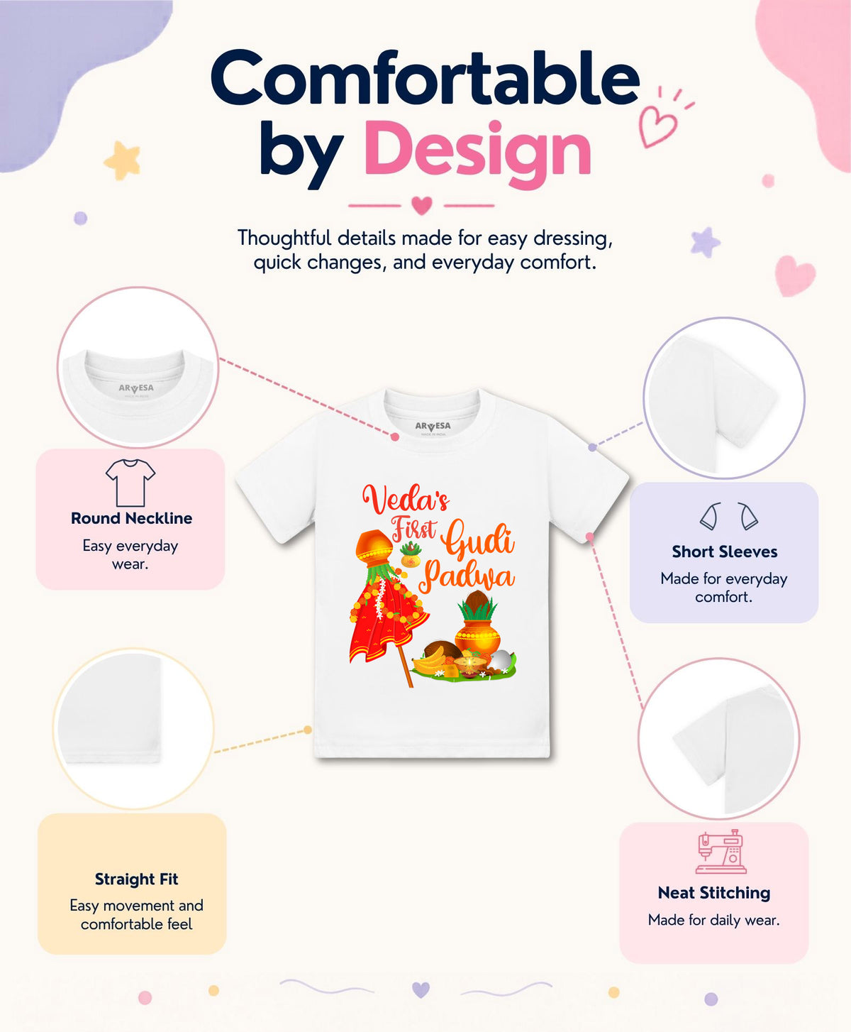 Yes | My First Gudi Padwa - T-shirt