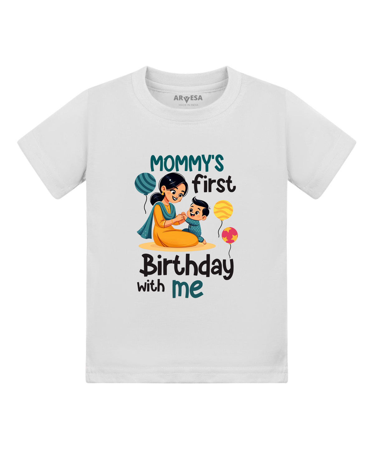No | Mommy First Birthday With Me Mom Birthday - T-shirt