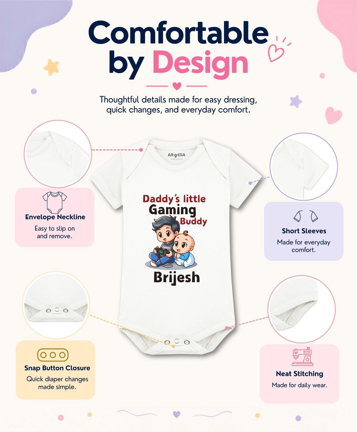 Yes | Daddy Little Gaming Buddy - Romper