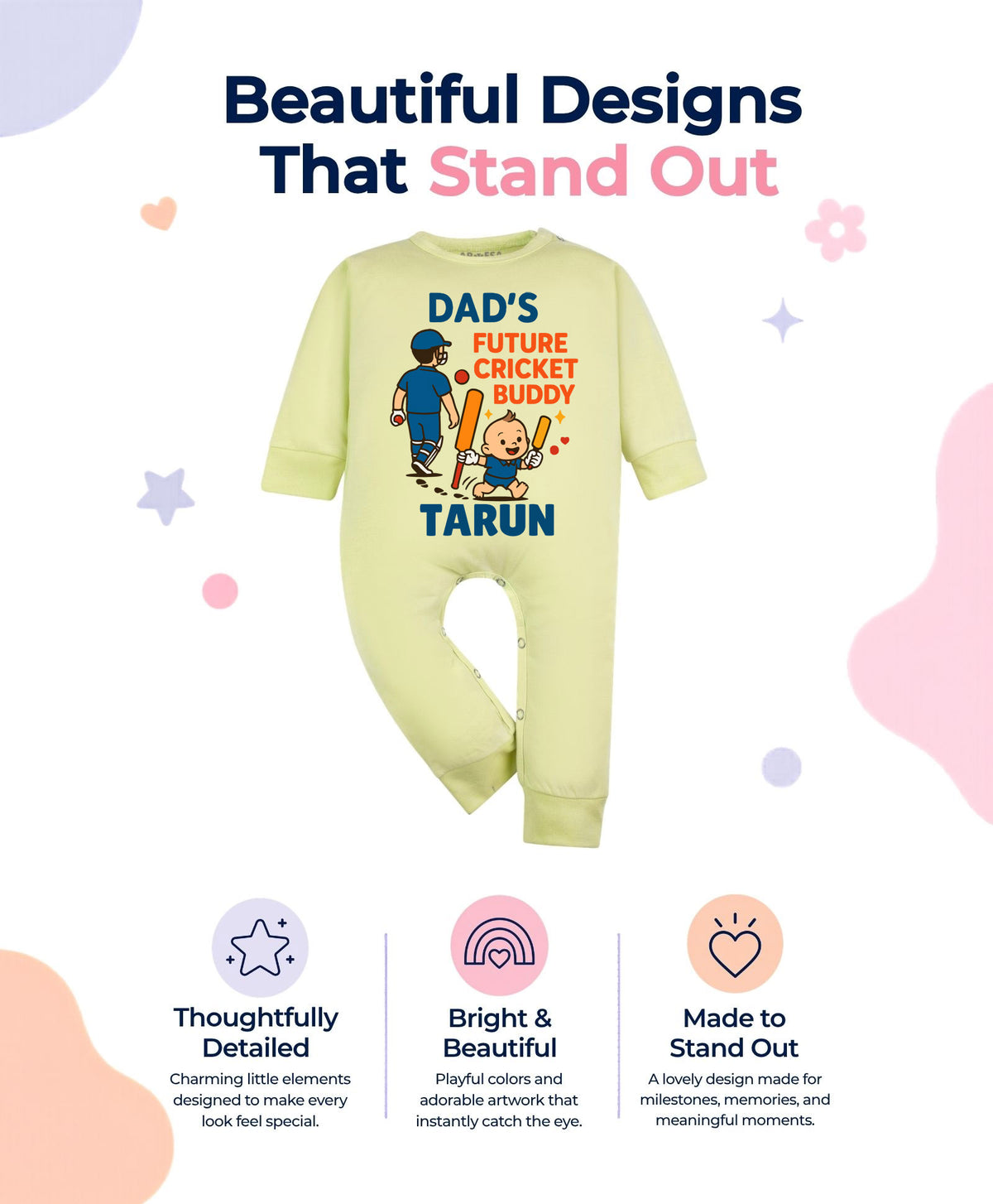 Yes | Dad's Future Cricket Buddy - Jumpsuit