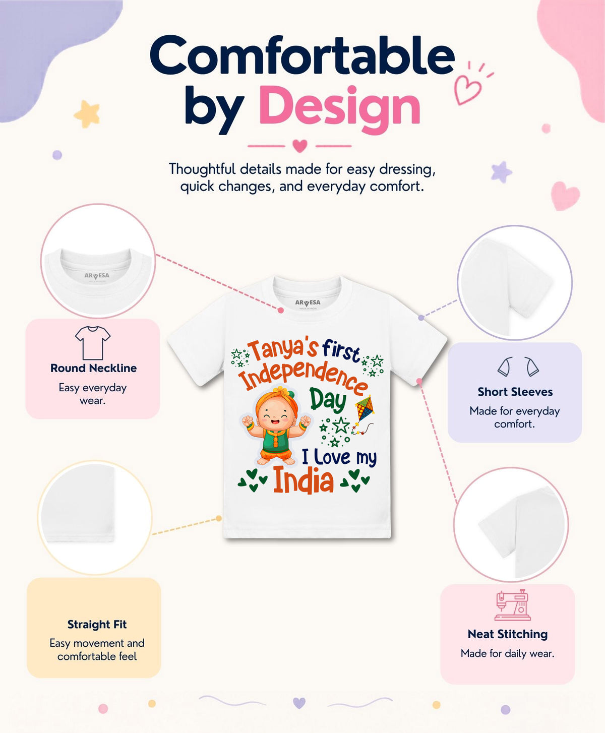 Yes | My First Independence Day - T-shirt