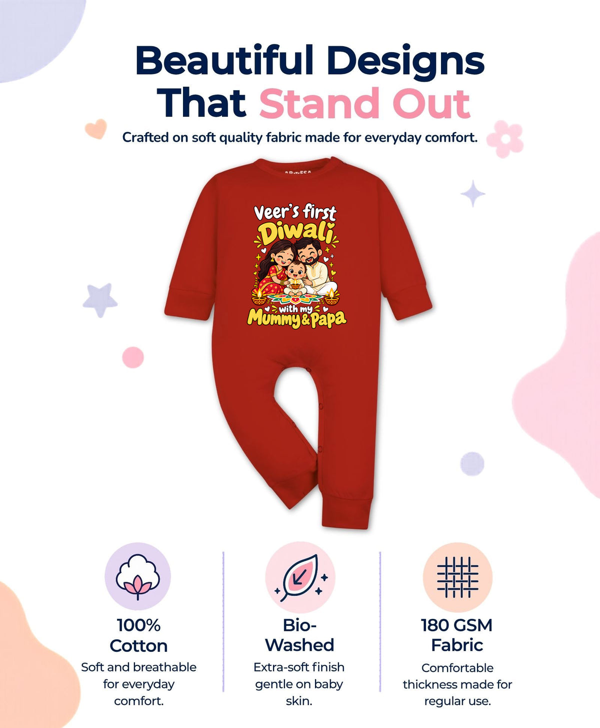 Yes | My First Diwali With Mummy & Papa - Jumpsuit