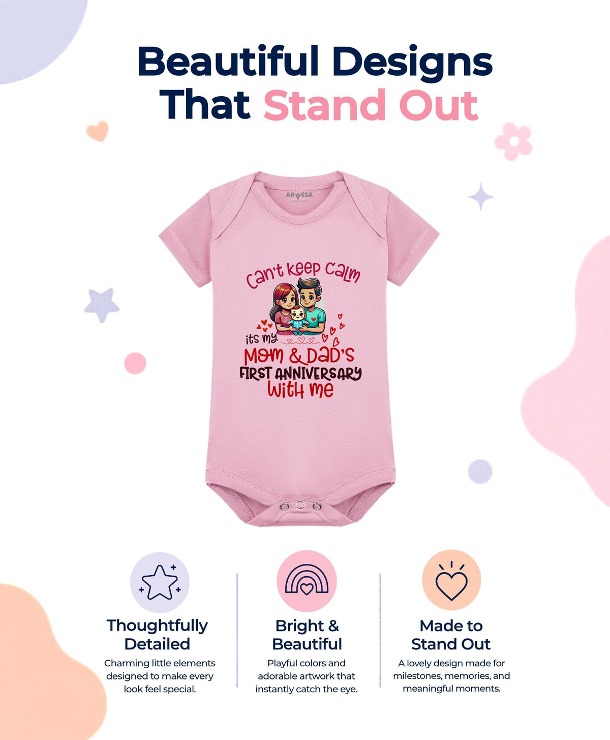 No | First Anniversary With Mom And Dad Mom Dad Anniversary - Romper