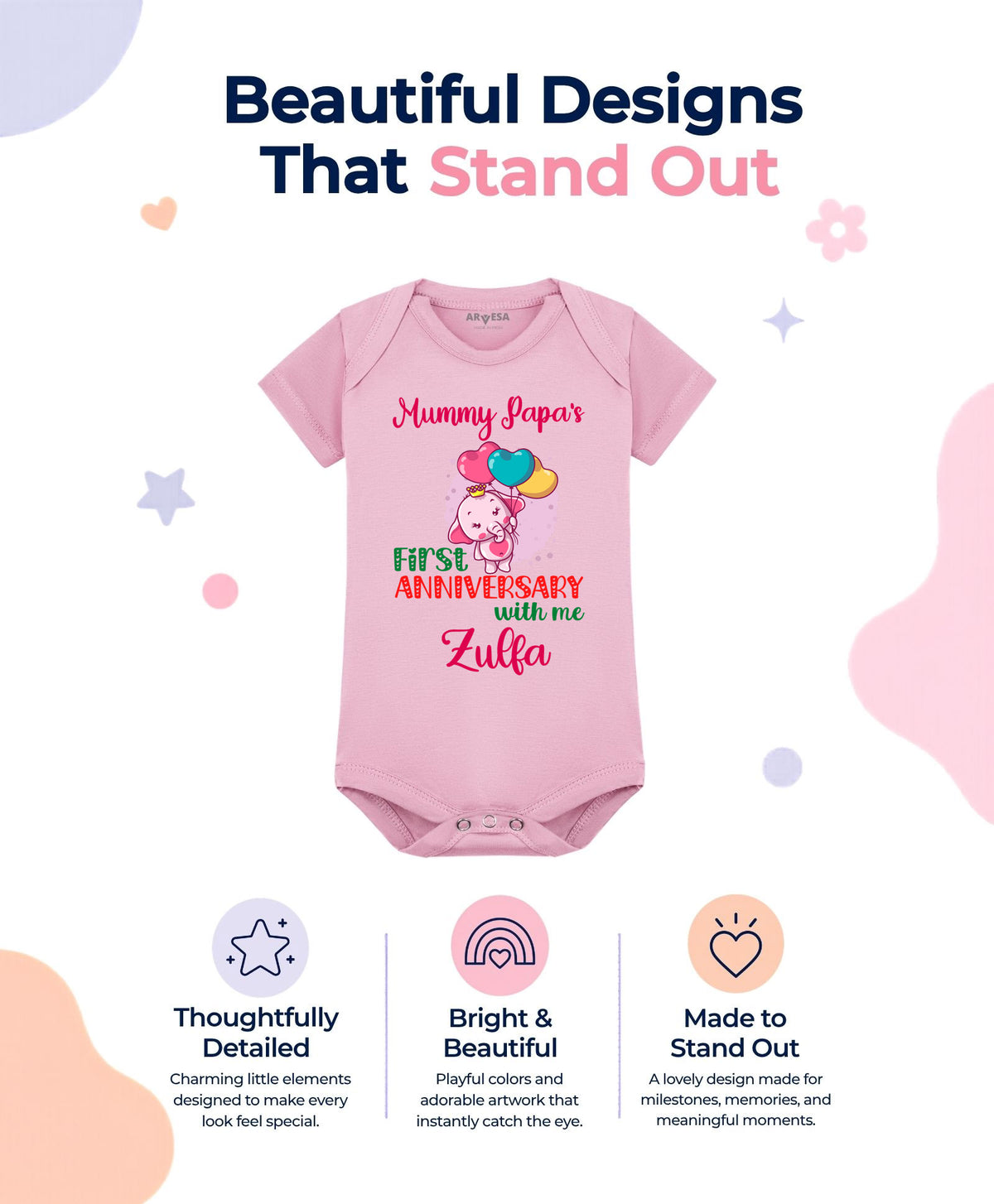 Yes | Mummy Papa First Anniversary With Me Mom Dad Anniversary - Romper