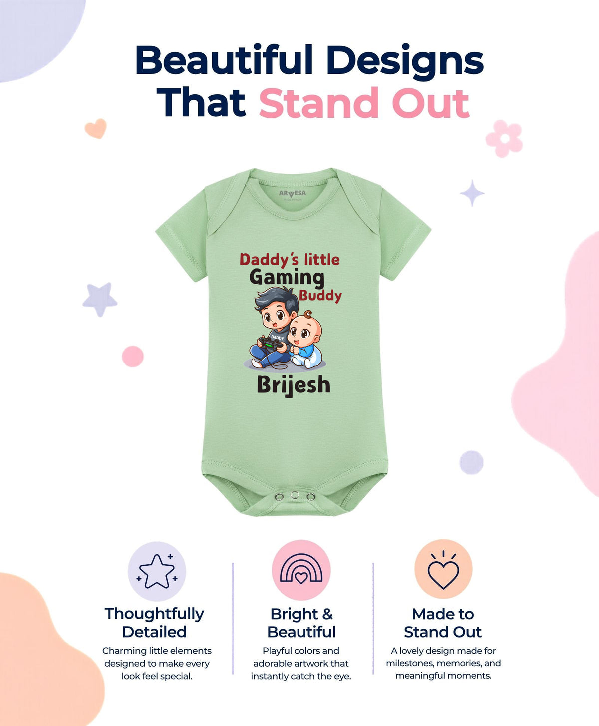 Yes | Daddy Little Gaming Buddy - Romper