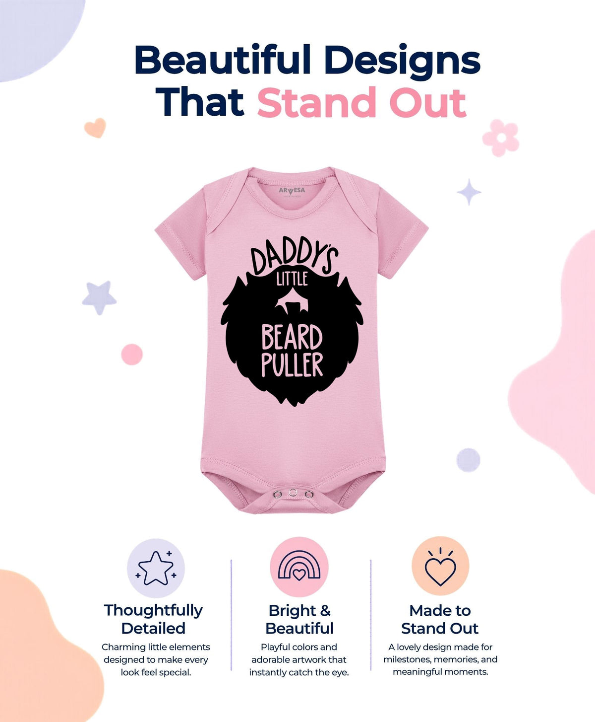 No | Daddy Little Beard Puller - Romper