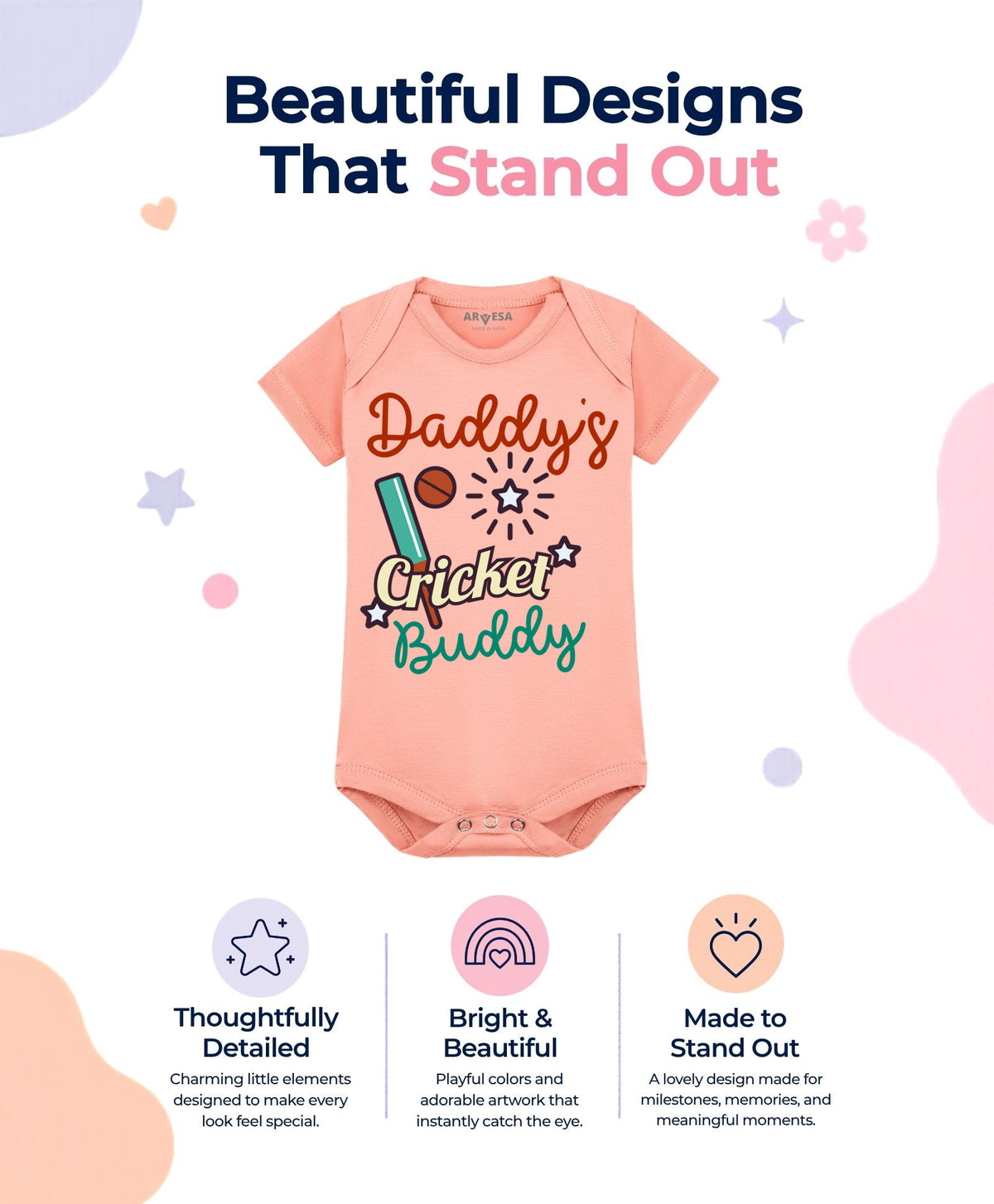 No | Daddy Cricket Buddy - Romper
