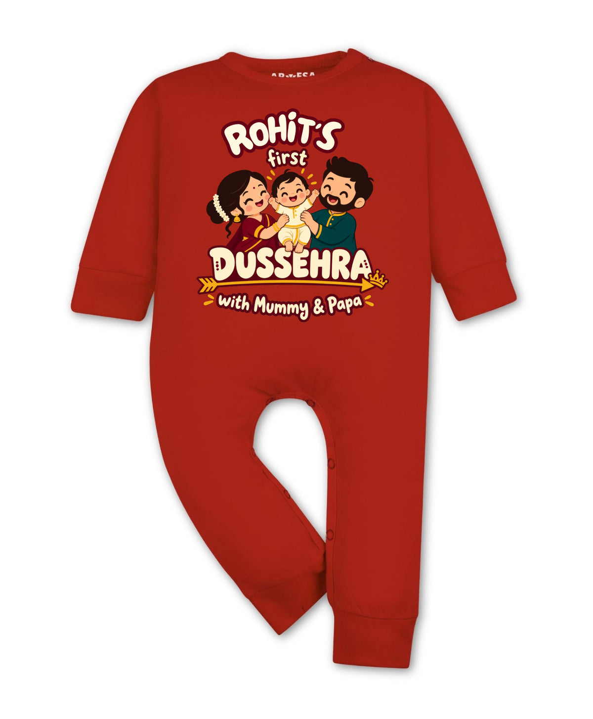 Yes | My First Dussehra with Mummy & Papa - Jumpsuit