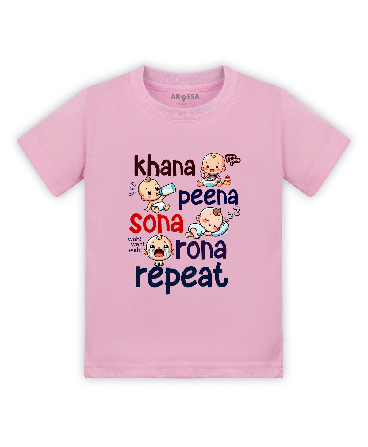 No | Khana Peena Sona Repeat Quirky - T-shirt