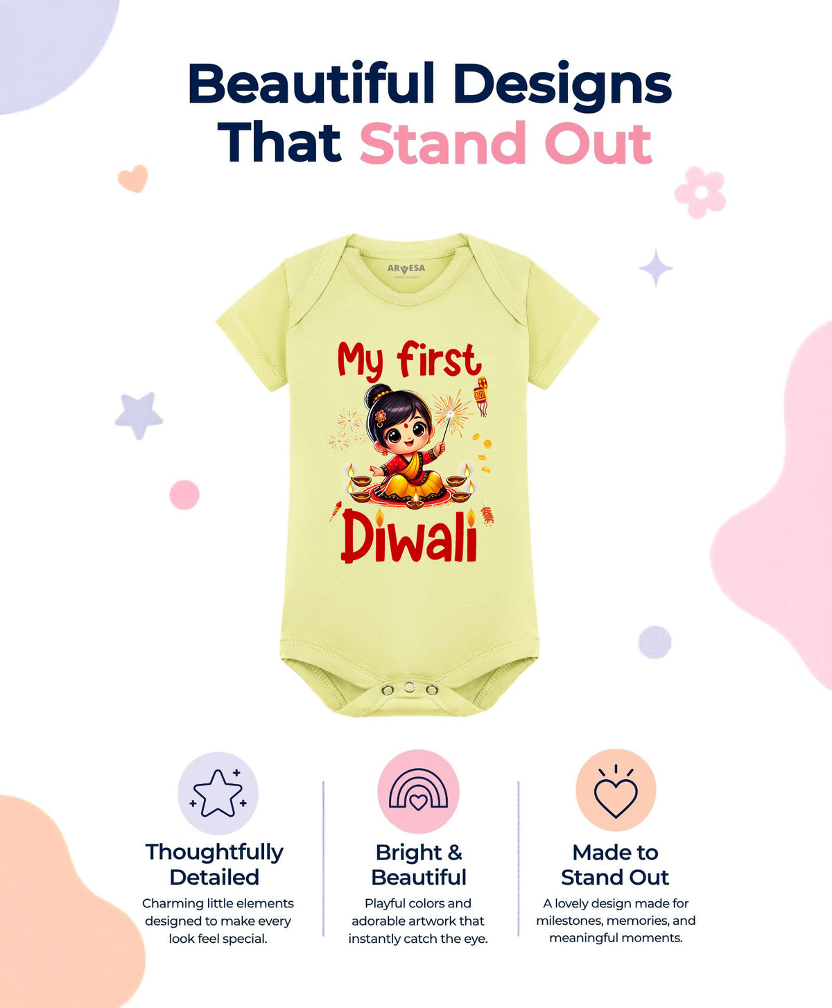 No | My First Diwali - Romper