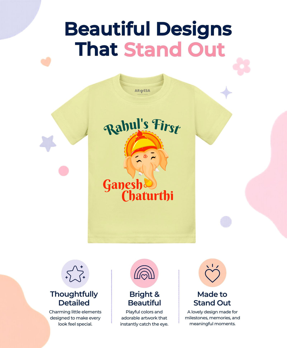Yes | My First Ganesh Chaturthi - T-shirt