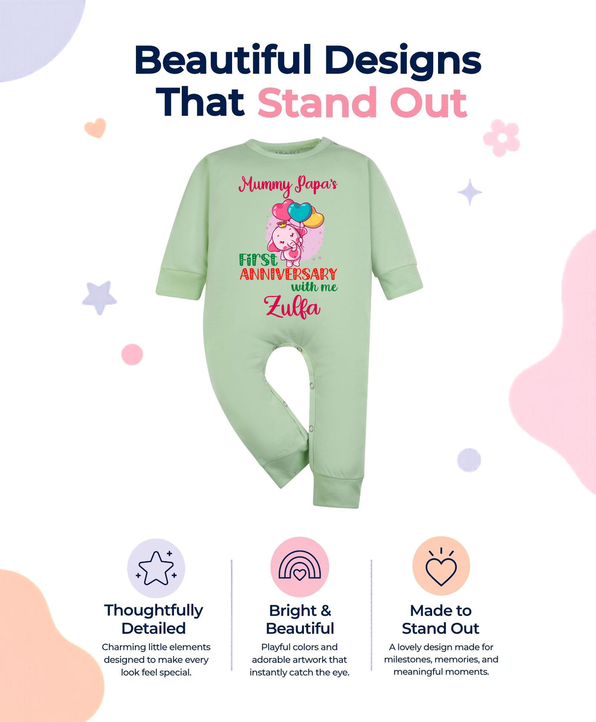 Yes | Mummy Papa First Anniversary With Me Mom Dad - Jumpsuit