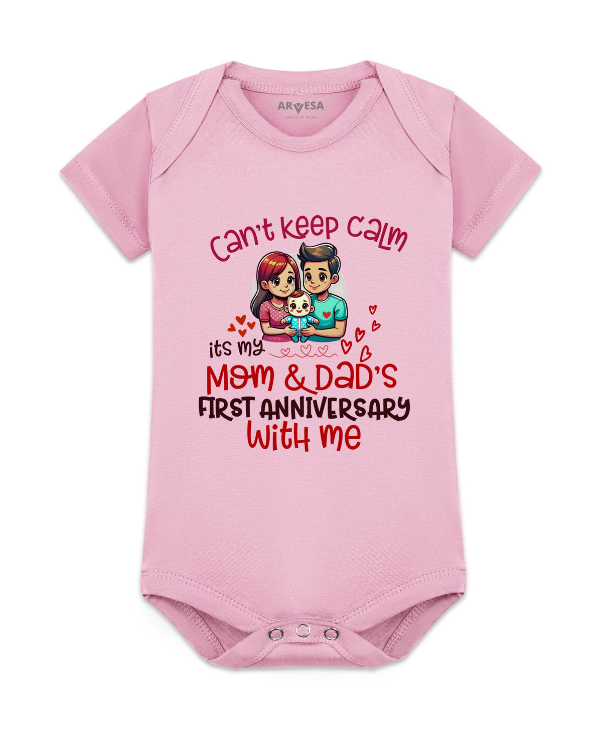 No | First Anniversary With Mom And Dad Mom Dad Anniversary - Romper