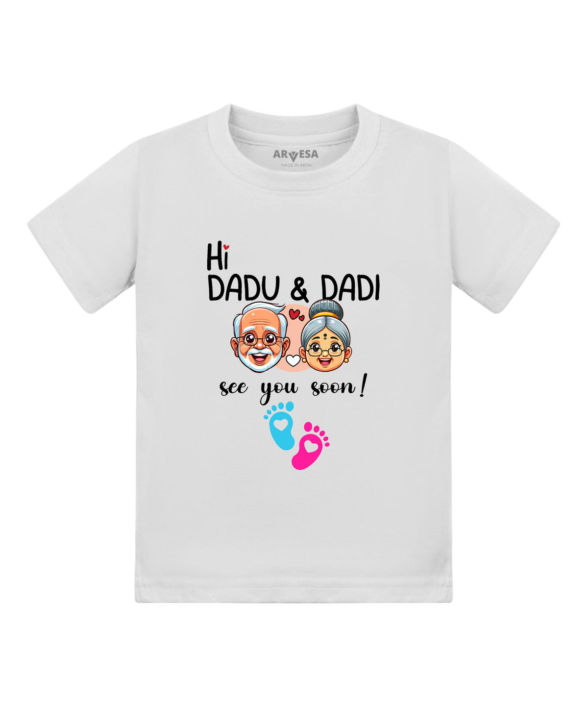 Hi Dadu & Dadi See You Soon Pregnancy Announcement - T-shirt