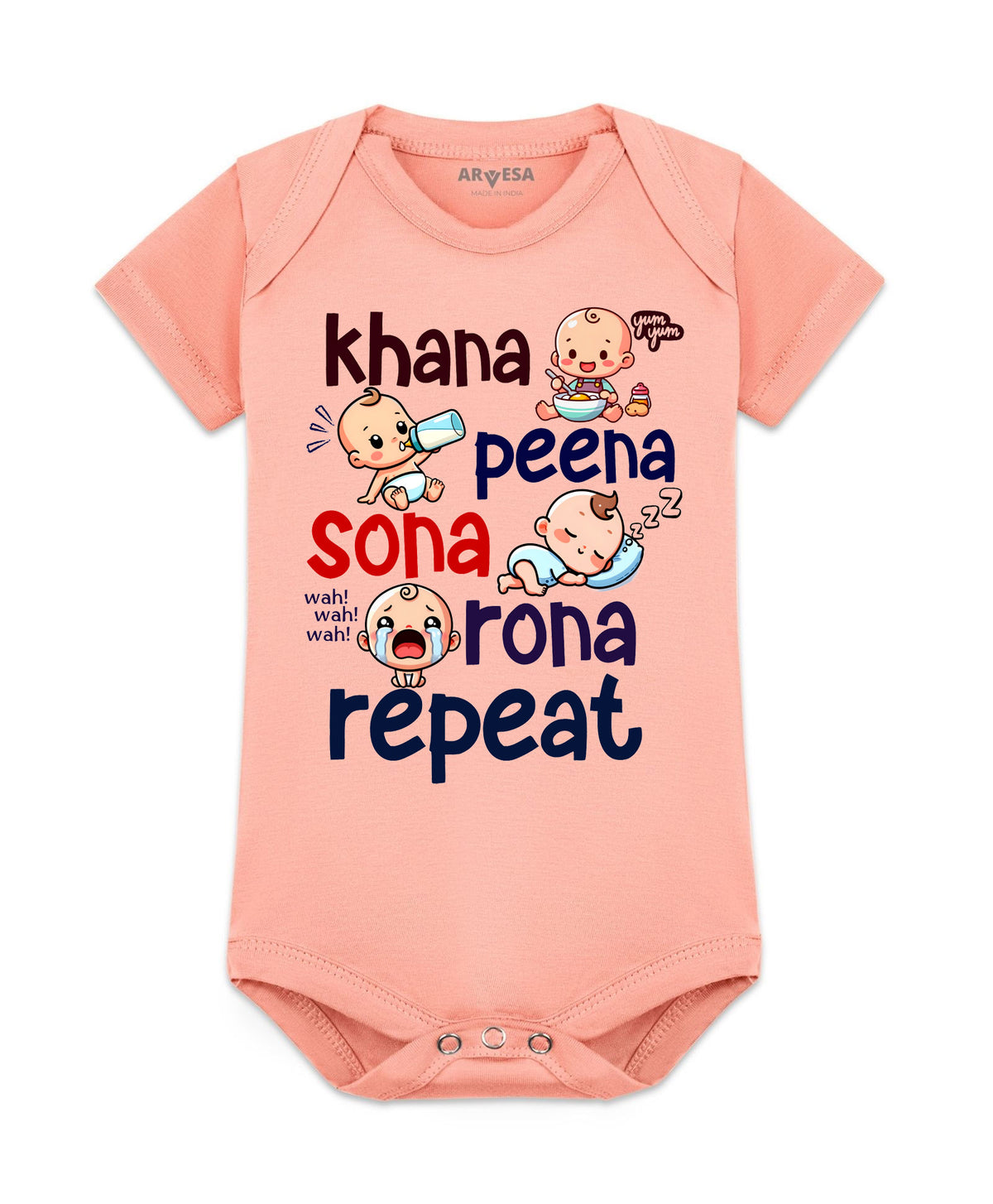 No | Khana Peena Sona Repeat Quirky - Romper