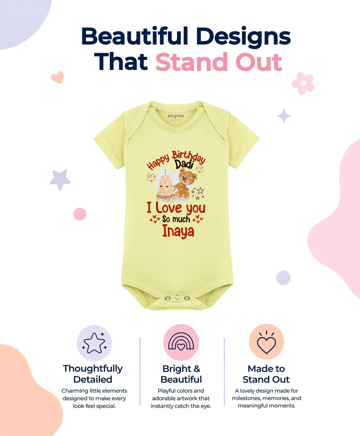 Yes | Happy Birthday Dadi Family Birthday - Romper