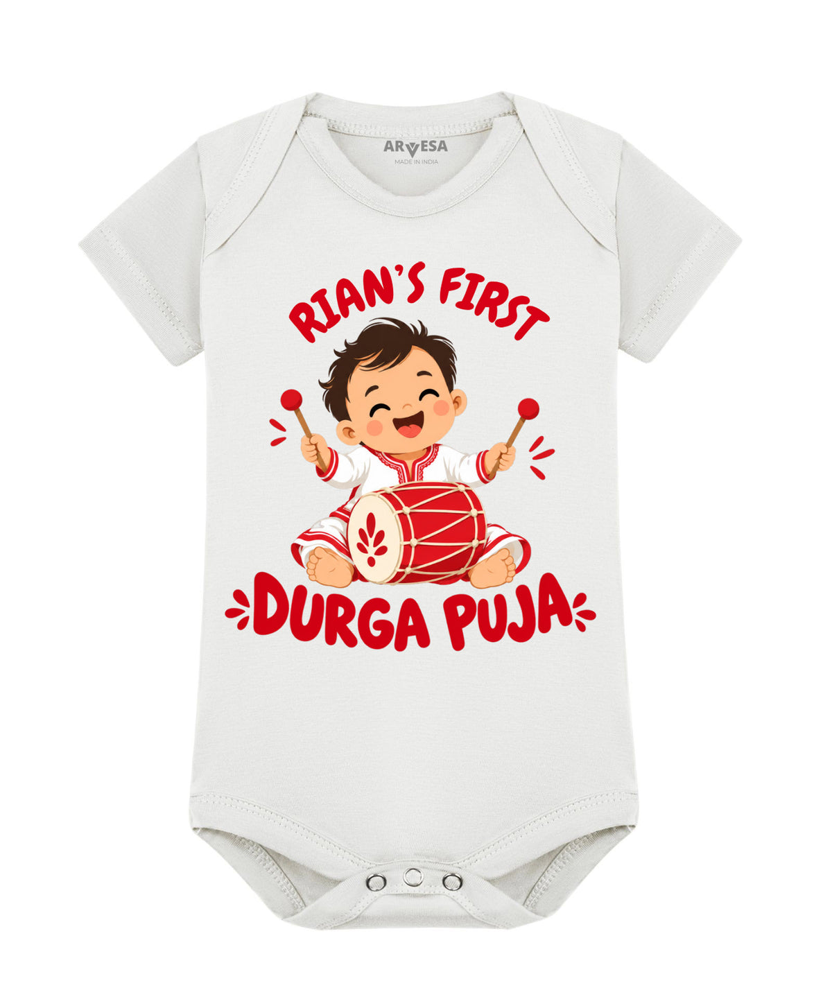 Yes | My First Durga Puja - Romper