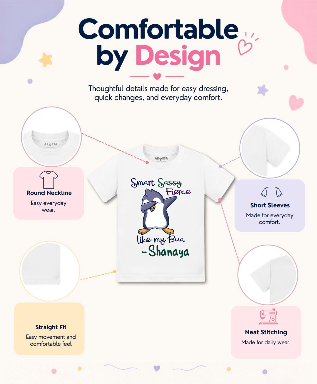 Yes | Smart Sassy Like My Bua - T-shirt
