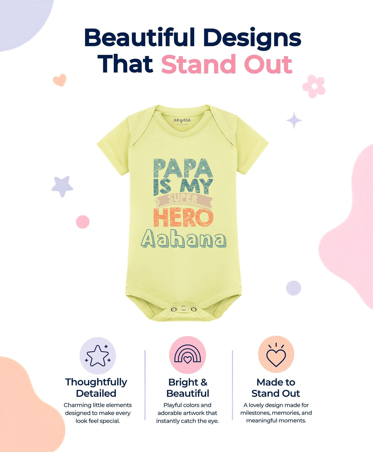 Yes | Papa Is My Super Hero Dad - Romper