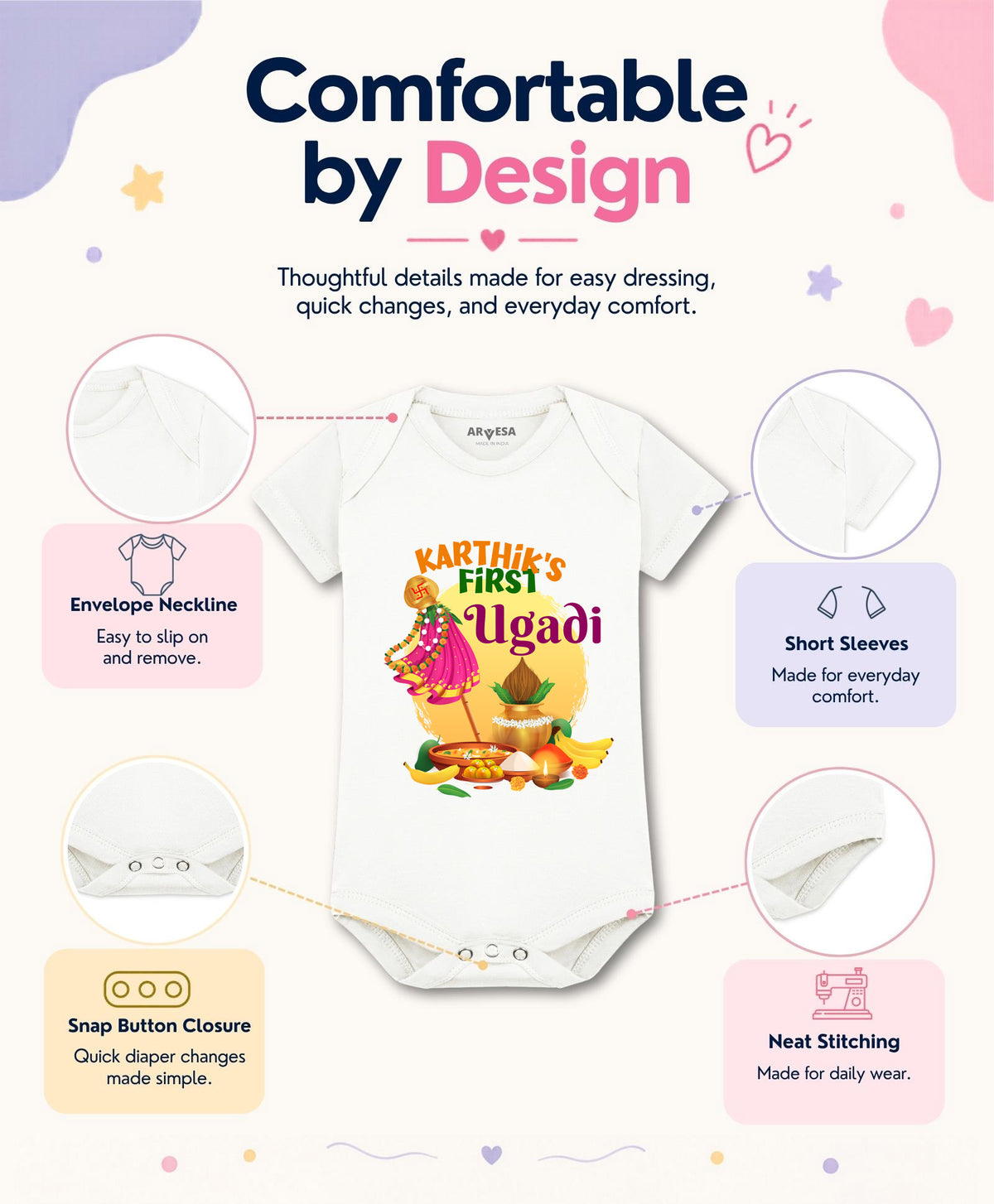 Yes | My First Ugadi - Romper