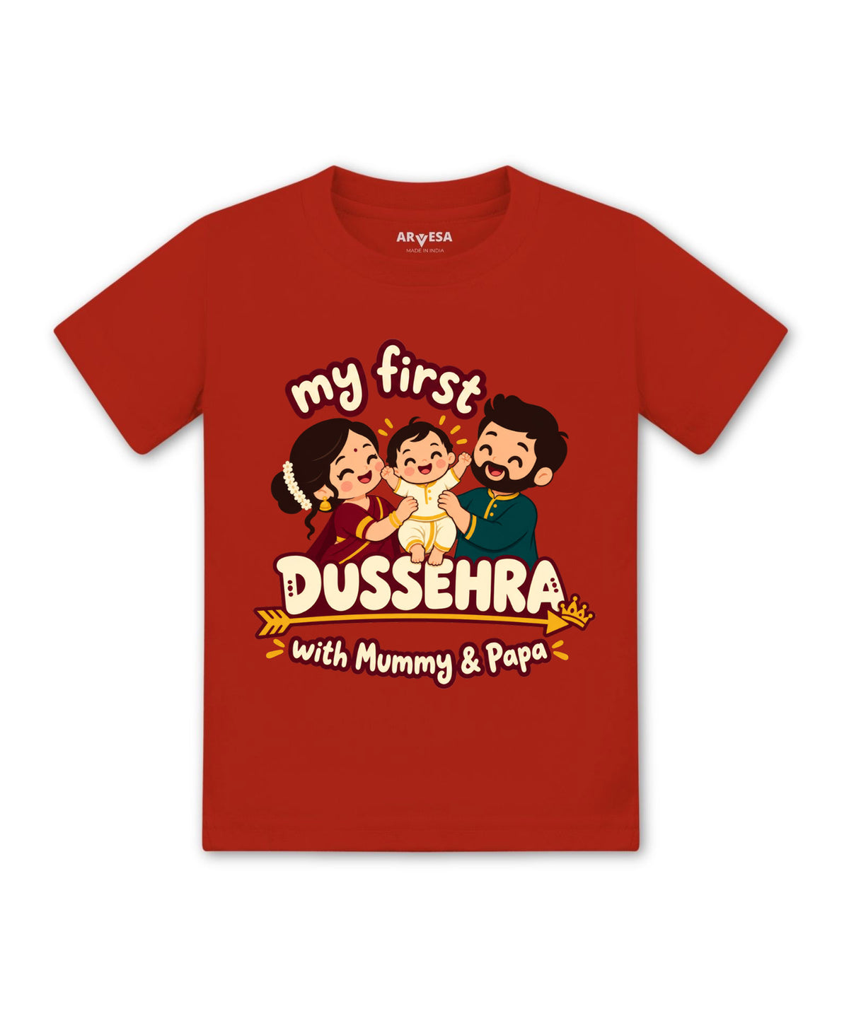 No | My First Dussehra with Mummy & Papa - T-shirt