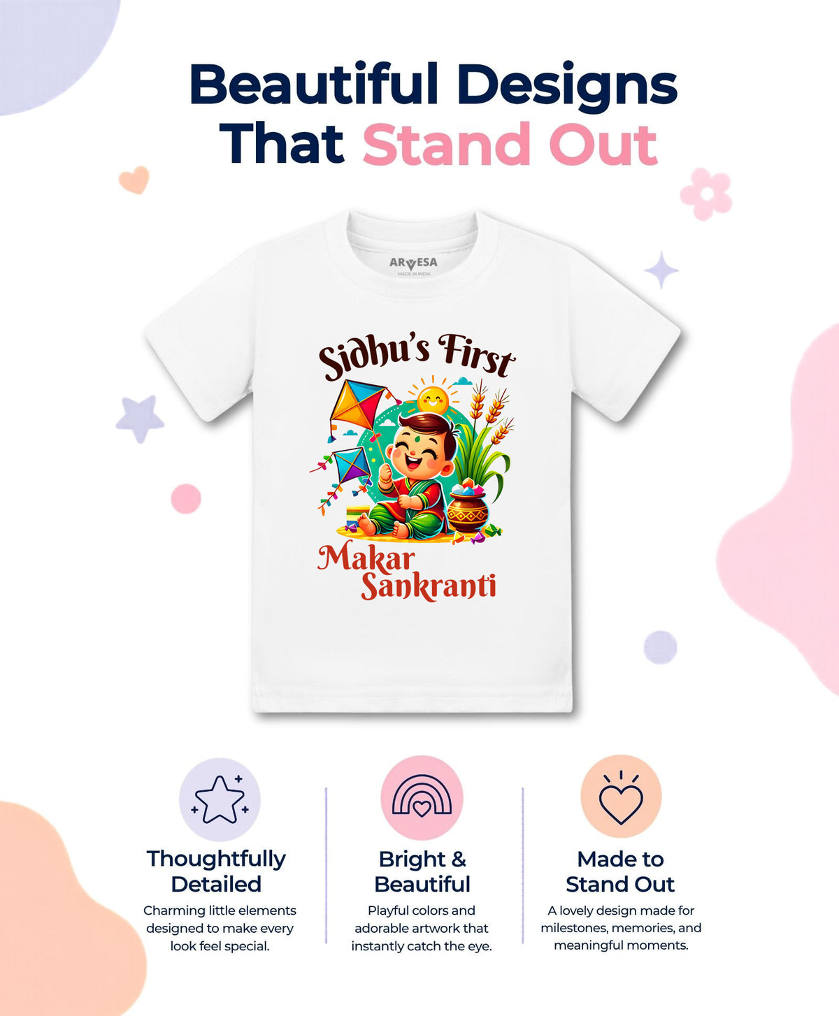 Yes | My First Makar sankranti - T-shirt