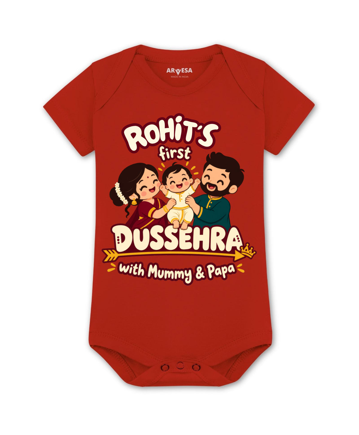 Yes | My First Dussehra with Mummy & Papa - Romper