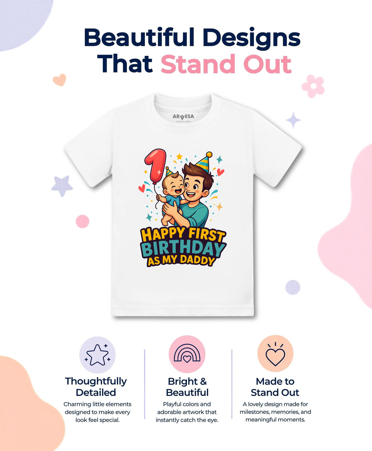 No | Happy First Birthday As My Daddy Dad Birthday - T-shirt