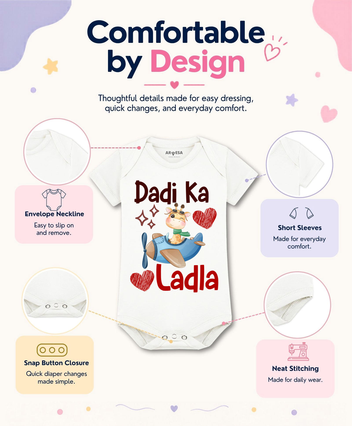 No | Dadi Ka Ladla Dada Dadi - Romper