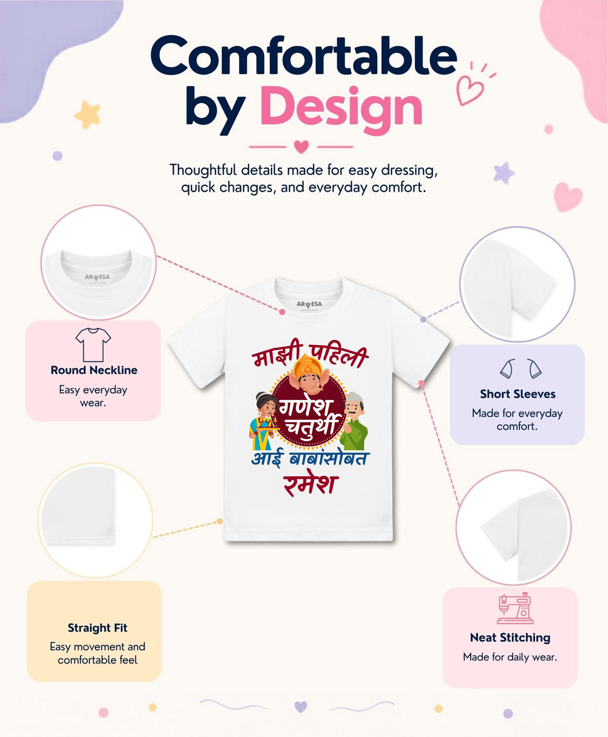 Yes | My First Ganesh Chaturthi - T-shirt