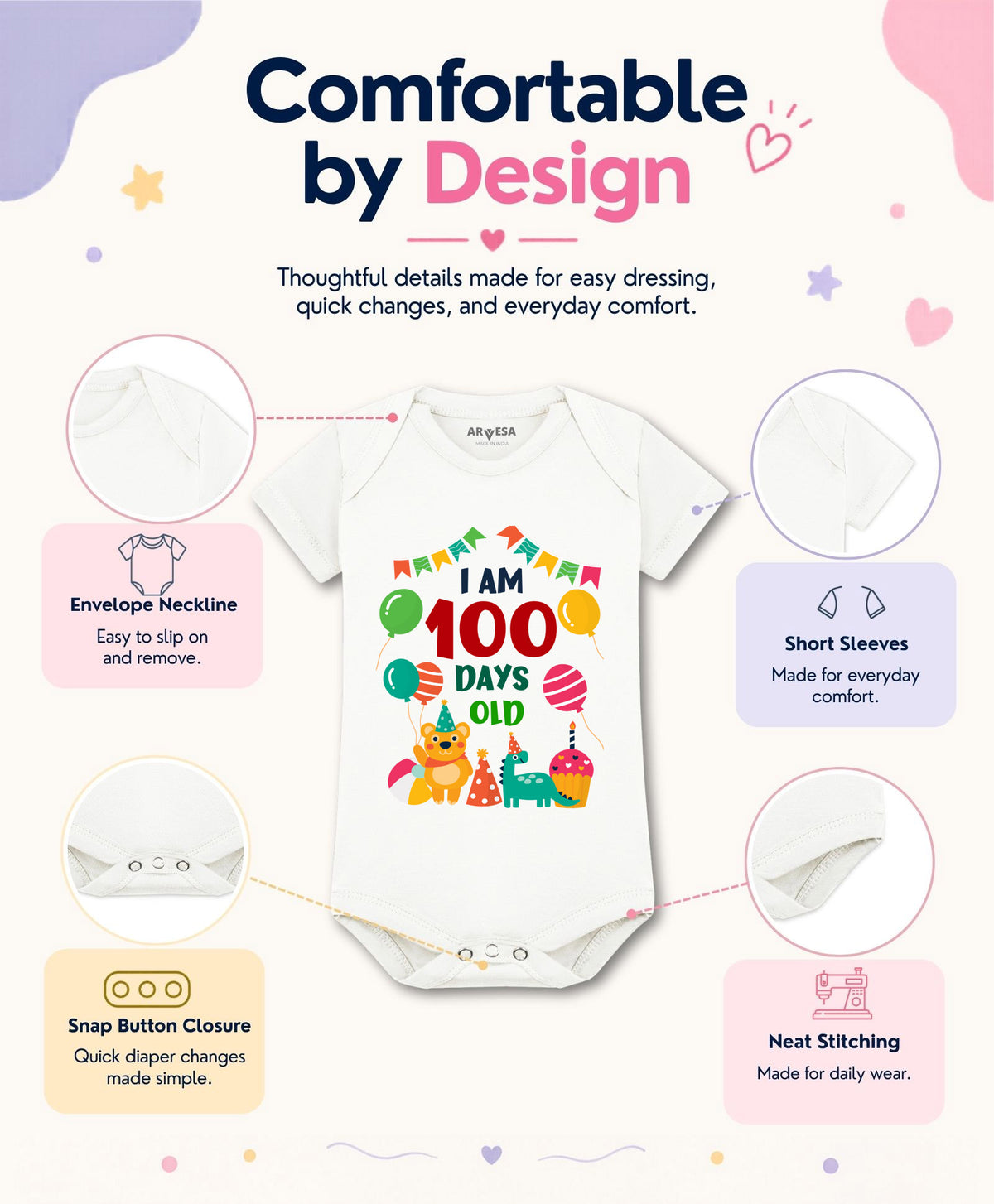 No | 100 Days Birthday - Romper