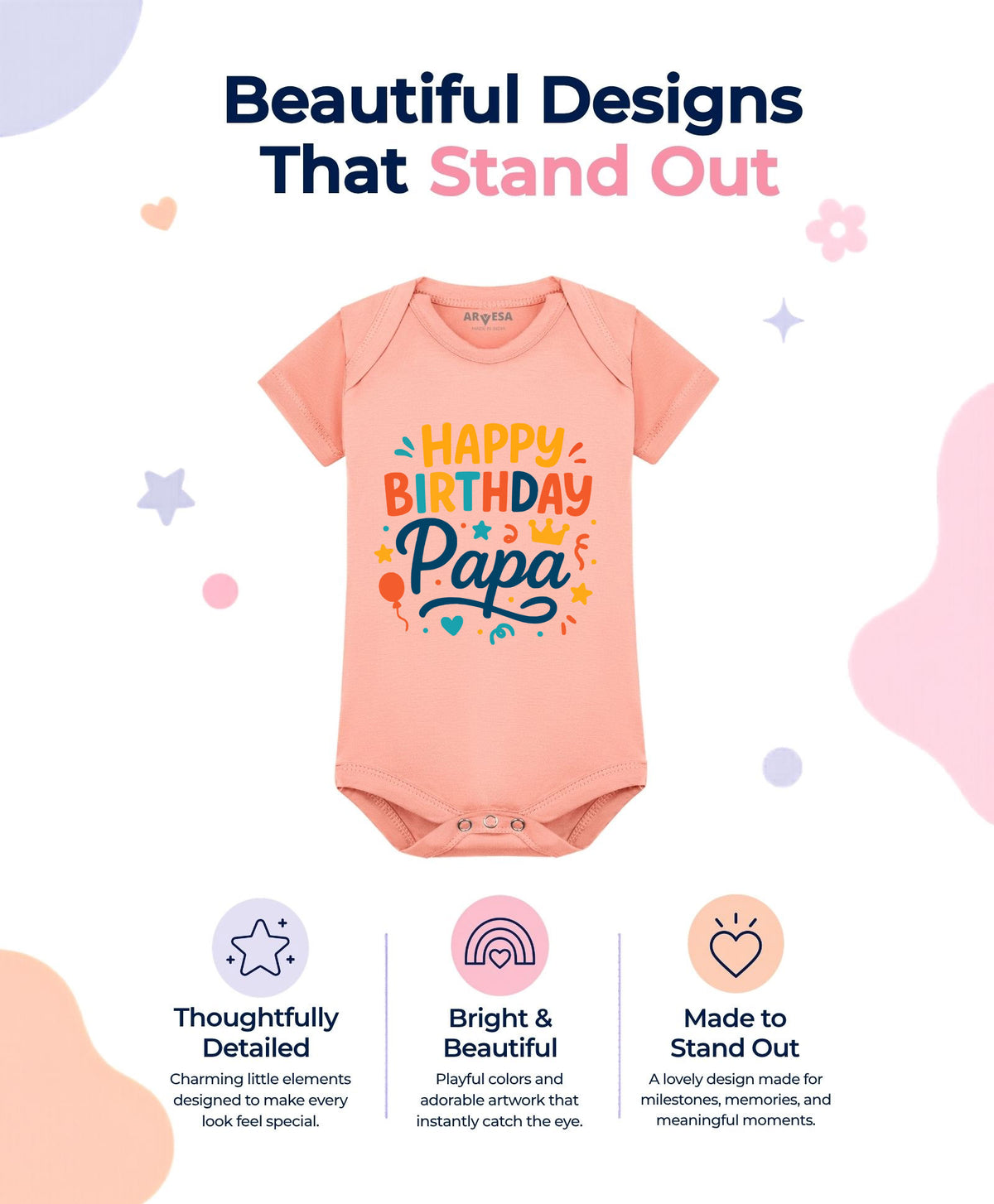 No | Happy Birthday Papa Dad Birthday - Romper