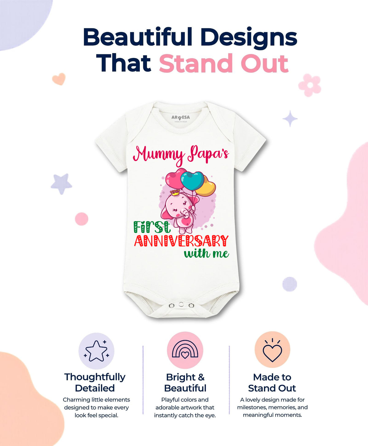 No | Mummy Papa First Anniversary With Me Mom Dad Anniversary - Romper