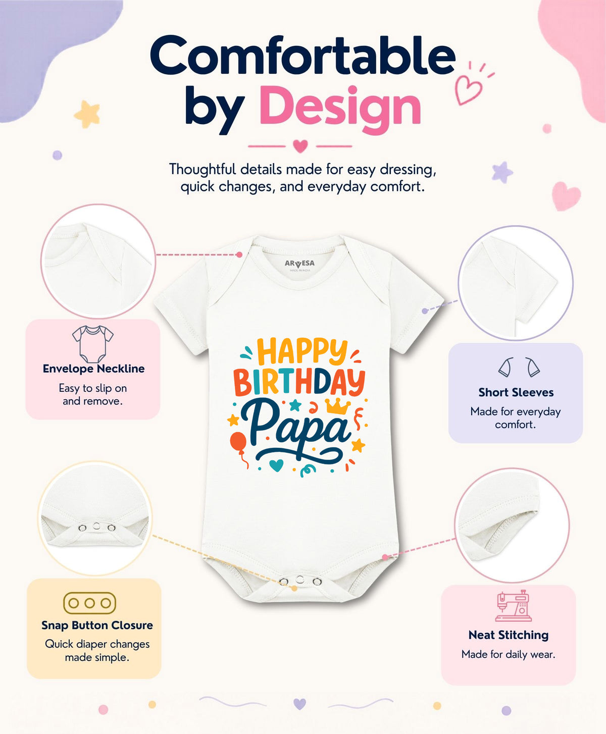 No | Happy Birthday Papa Dad Birthday - Romper
