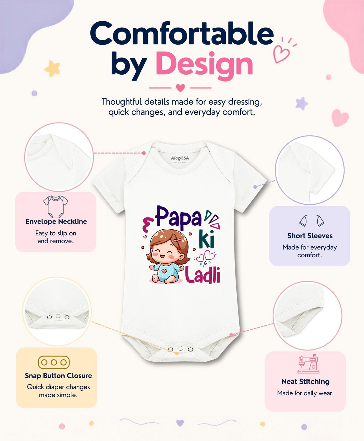 No | Papa Ki Ladli Dad - Romper