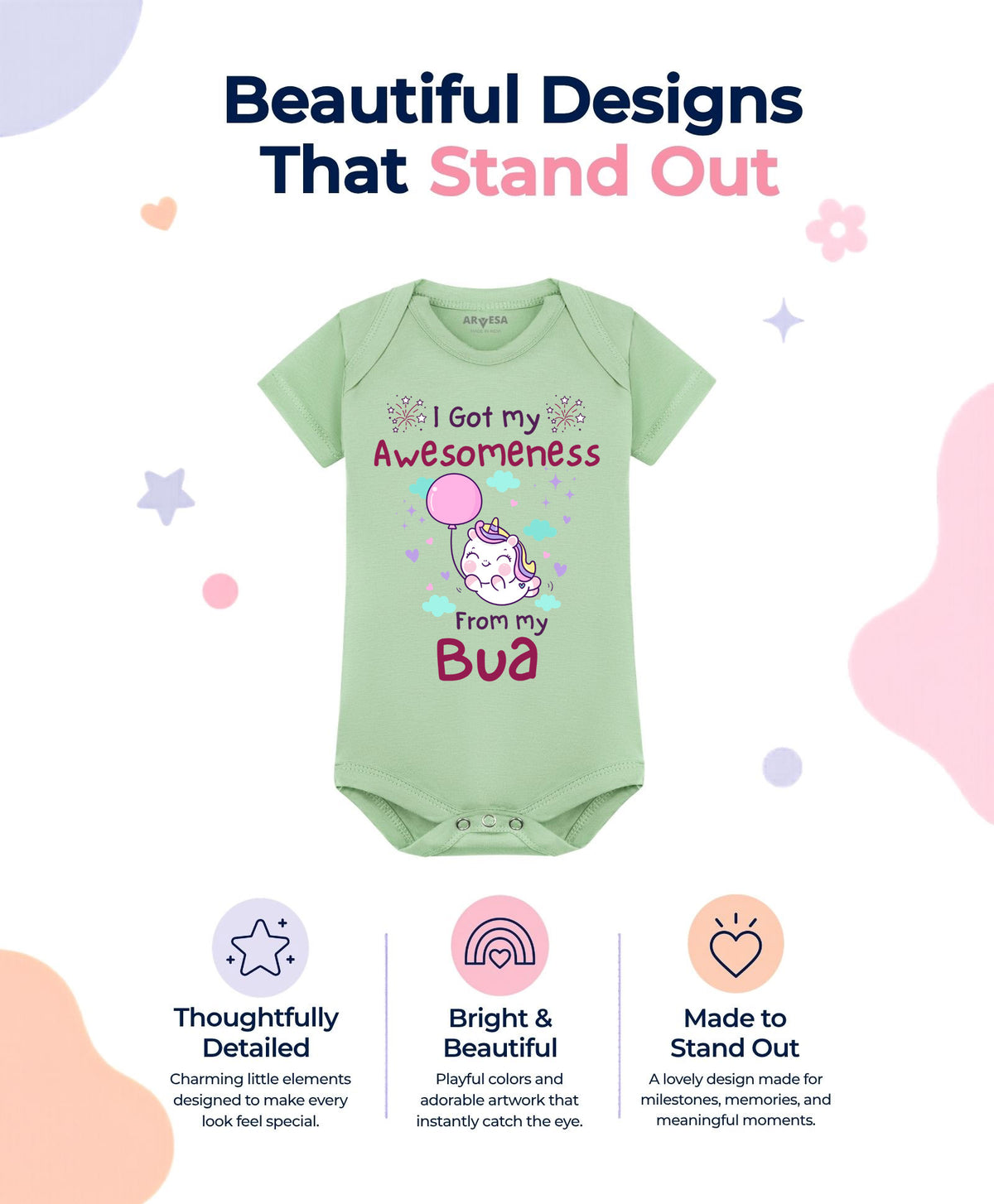No | I Got Awesomeness From Bua - Romper