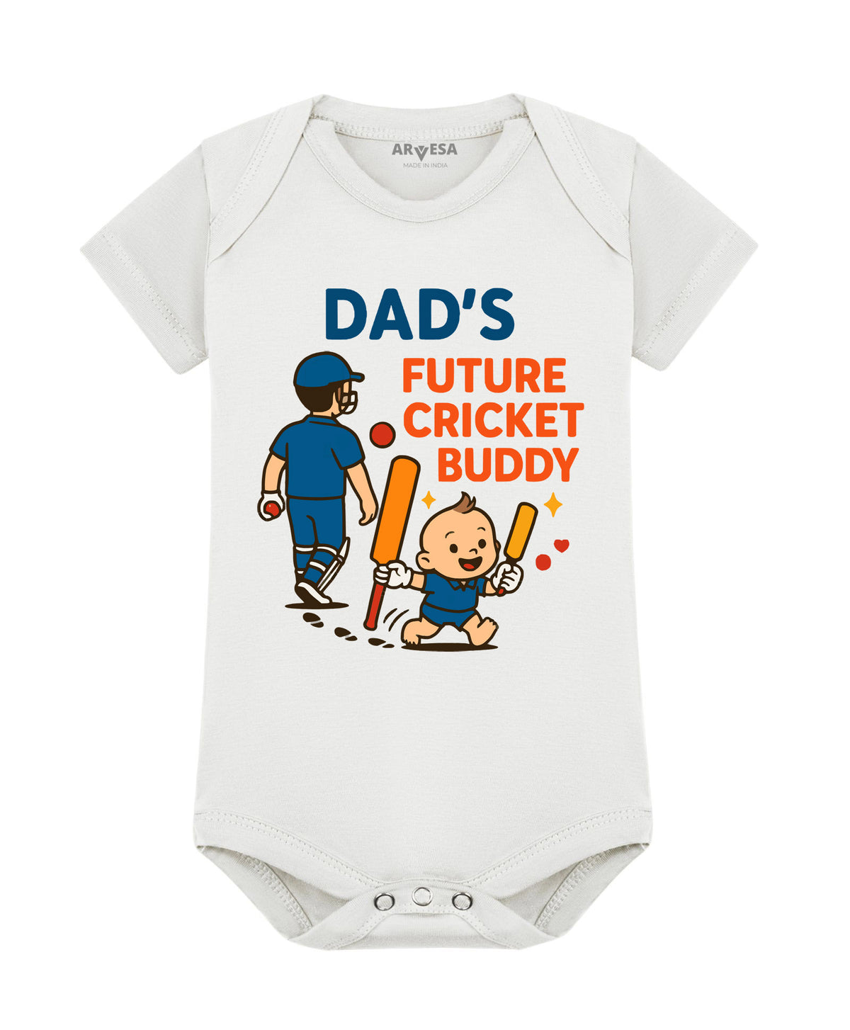 No | Dad's Future Cricket Buddy - Romper